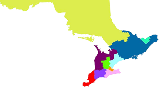 Map of Ontario wages